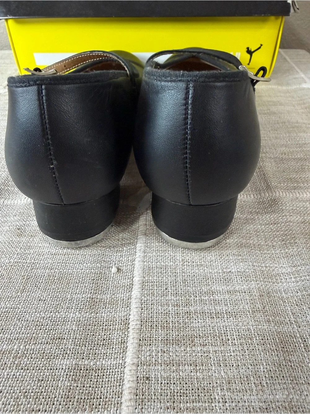 Bloch Women's Tap On Leather Tap Shoes Black S0302L Sz 8.5 Fit: X W/Box